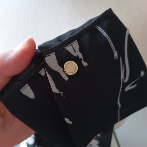 Calvin Klein Blouse Long Sleeve Green and Blue Size M - Picture 5 of 6